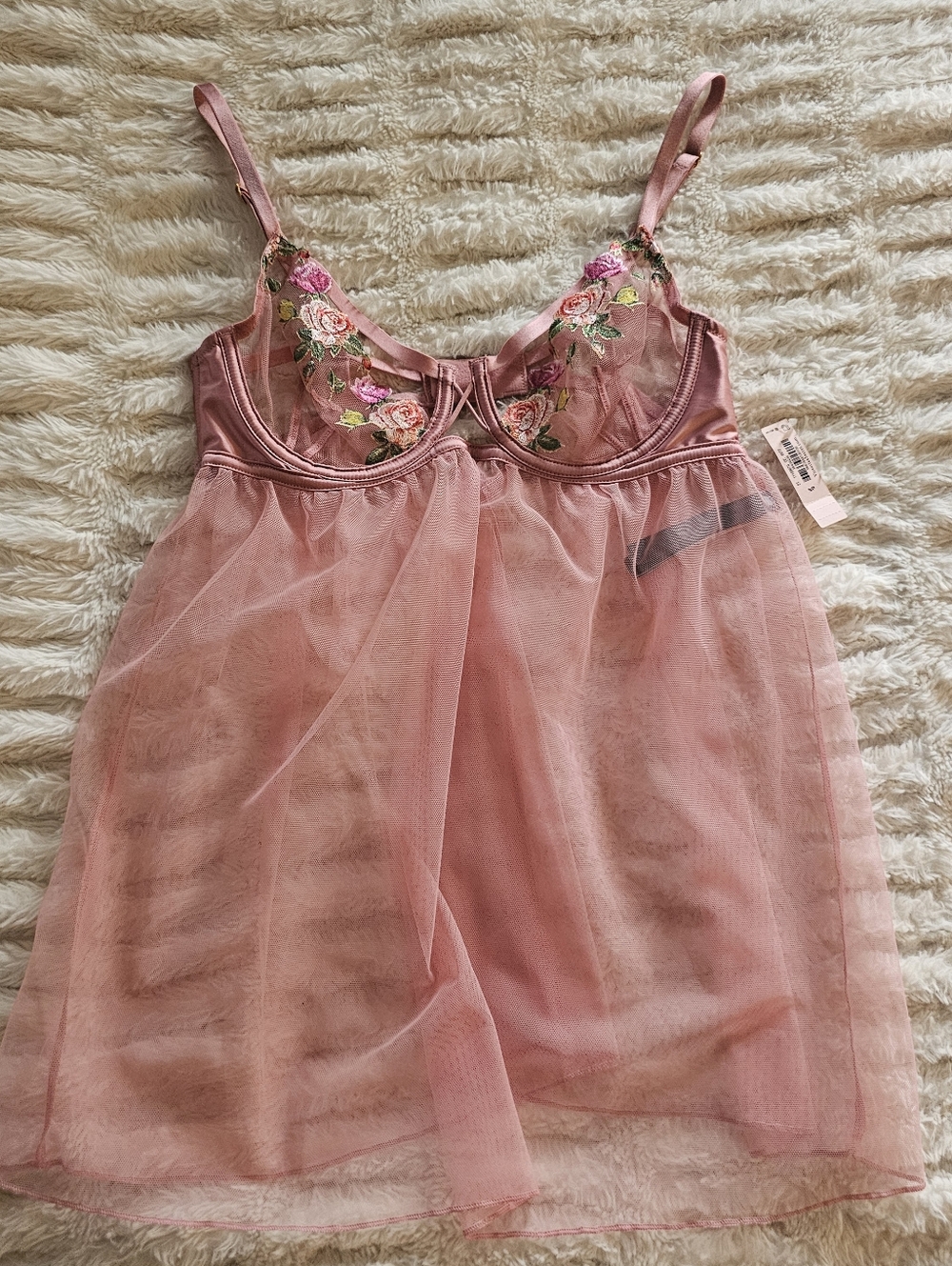 Victoria's Secret Pink Floral Babydoll Small